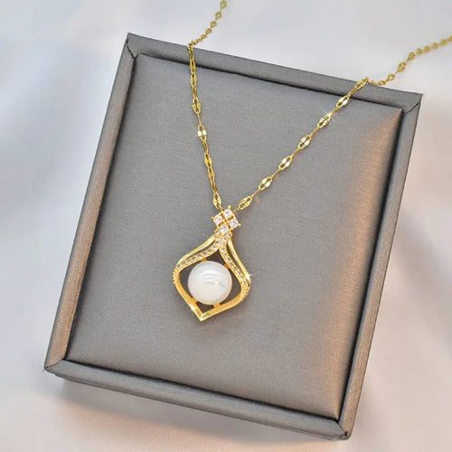 Shoperly C-316(GREEN, WHITE) 18k Gold Plated Stainless Steel Tarnish Free Waterproof Female Jewellery
