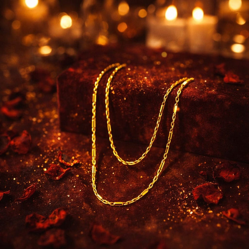 Shoperly C-320 18k Gold Plated 316L Grade Stainless Steel PVD Coating (2.5 Microns) Waterproof Female Jewellery