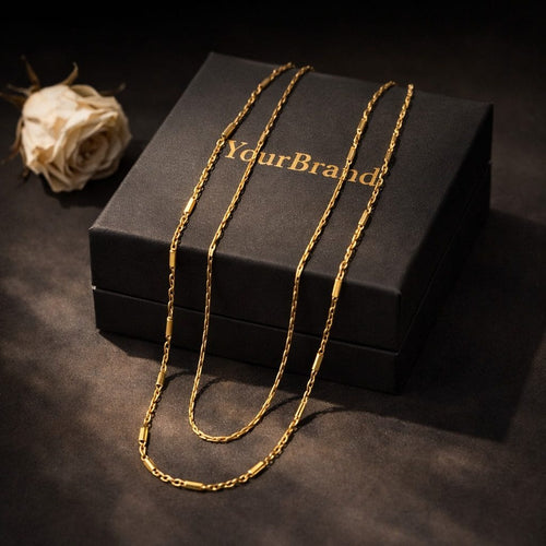Shoperly C-320 18k Gold Plated 316L Grade Stainless Steel PVD Coating (2.5 Microns) Waterproof Female Jewellery