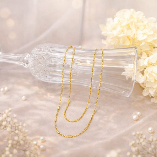 Shoperly C-320 18k Gold Plated 316L Grade Stainless Steel PVD Coating (2.5 Microns) Waterproof Female Jewellery