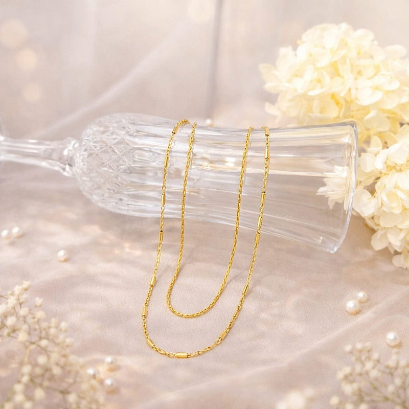 Shoperly C-320 18k Gold Plated 316L Grade Stainless Steel PVD Coating (2.5 Microns) Waterproof Female Jewellery