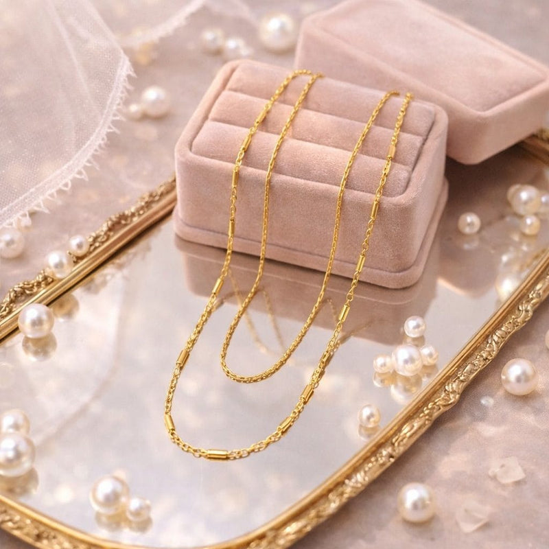Shoperly C-320 18k Gold Plated 316L Grade Stainless Steel PVD Coating (2.5 Microns) Waterproof Female Jewellery