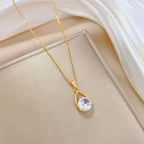 Shoperly C-321 18k Gold Plated Stainless Steel Tarnish Free Waterproof Female Jewellery