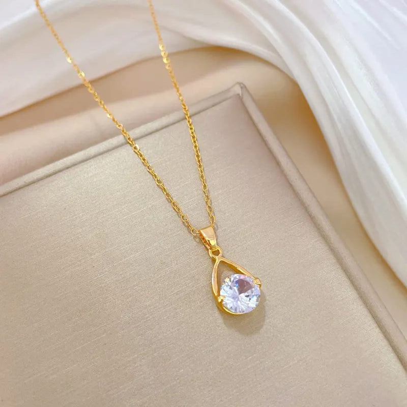 Shoperly C-321 18k Gold Plated Stainless Steel Tarnish Free Waterproof Female Jewellery