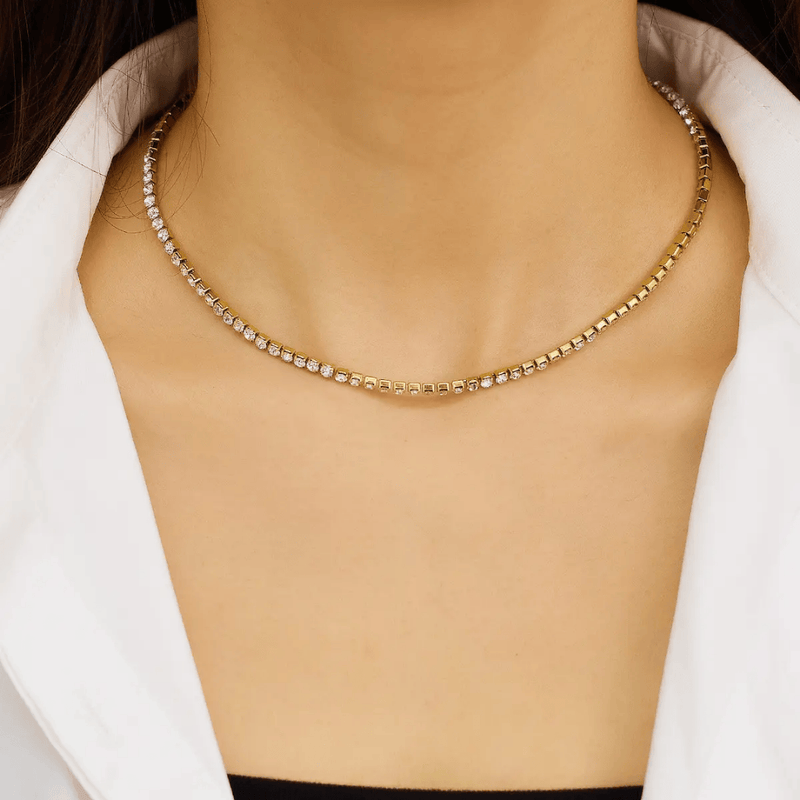 Shoperly Chain C-308 18k Gold Plated Stainless Steel Tarnish Free Waterproof Female Jewellery