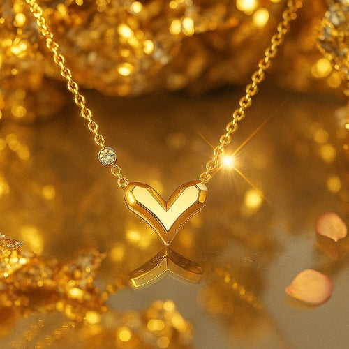 Shoperly Crystala chain– 18k Gold Plated Stainless Steel Tarnish Free Waterproof Female Jewellery
