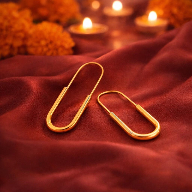 Shoperly Earrings ES-183  18k Gold Plated Stainless Steel Tarnish Free Waterproof Female Earrings