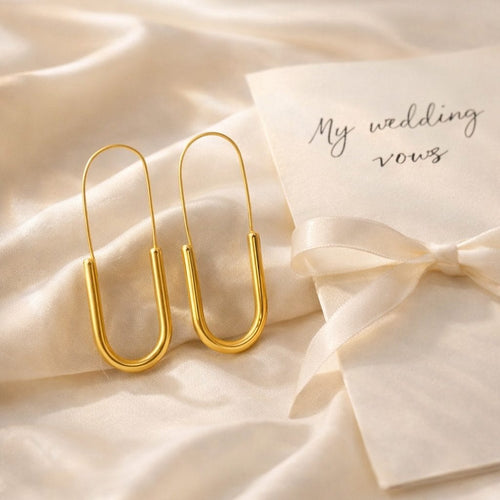 Shoperly Earrings ES-183  18k Gold Plated Stainless Steel Tarnish Free Waterproof Female Earrings