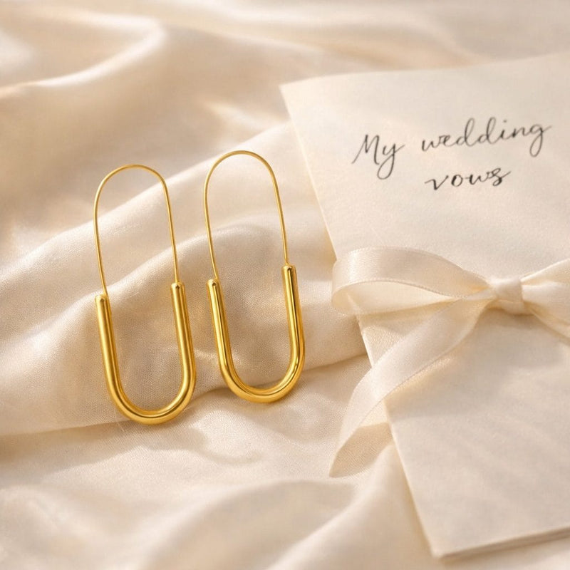 Shoperly Earrings ES-183  18k Gold Plated Stainless Steel Tarnish Free Waterproof Female Earrings
