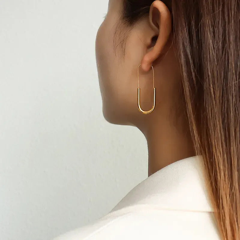 Shoperly Earrings ES-183  18k Gold Plated Stainless Steel Tarnish Free Waterproof Female Earrings