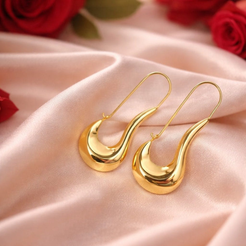 Shoperly Earrings ES-218 18k Gold Plated Stainless Steel Tarnish Free W