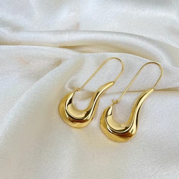 Shoperly Earrings ES-218 18k Gold Plated Stainless Steel Tarnish Free W