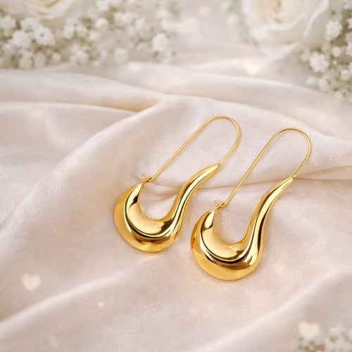 Shoperly Earrings ES-218 18k Gold Plated Stainless Steel Tarnish Free W