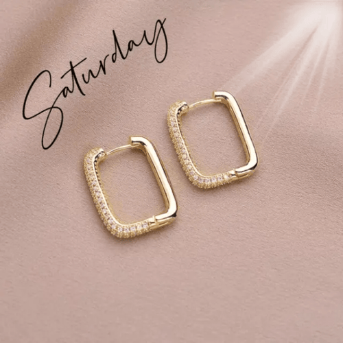 Shoperly ES-160-18k Gold Plated Stainless Steel Tarnish Free Waterproof Female Earrings
