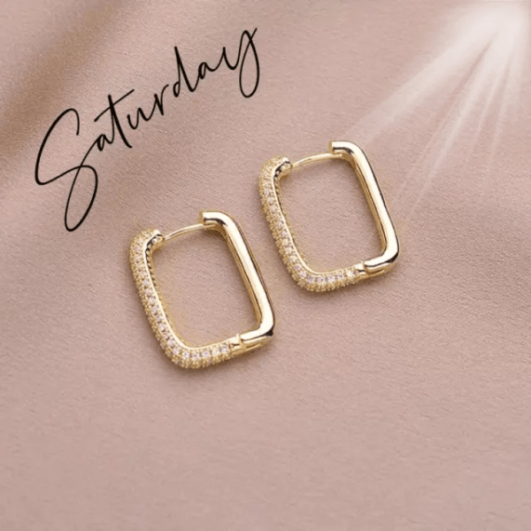 Shoperly ES-160-18k Gold Plated Stainless Steel Tarnish Free Waterproof Female Earrings