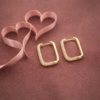 Shoperly ES-160-18k Gold Plated Stainless Steel Tarnish Free Waterproof Female Earrings