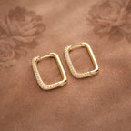 Shoperly ES-160-18k Gold Plated Stainless Steel Tarnish Free Waterproof Female Earrings