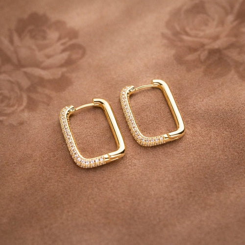 Shoperly ES-160-18k Gold Plated Stainless Steel Tarnish Free Waterproof Female Earrings