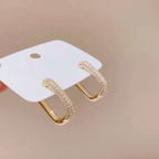 Shoperly ES-160-18k Gold Plated Stainless Steel Tarnish Free Waterproof Female Earrings