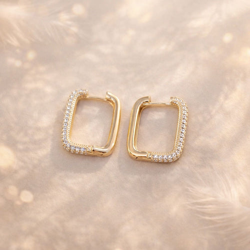 Shoperly ES-160-18k Gold Plated Stainless Steel Tarnish Free Waterproof Female Earrings