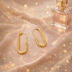 Shoperly ES-187 18k Gold Plated Stainless Steel Tarnish Free