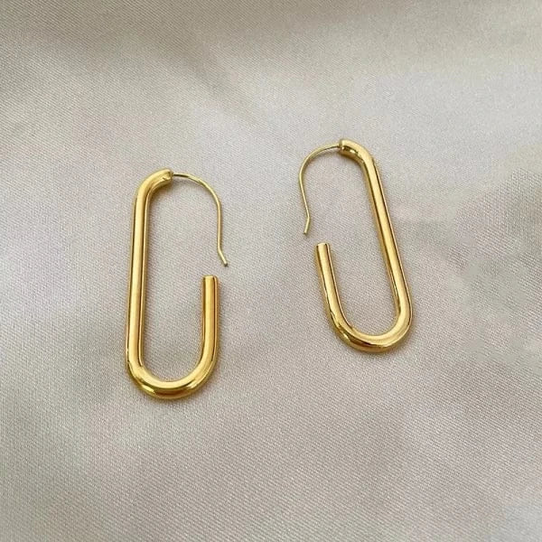 Shoperly ES-187 18k Gold Plated Stainless Steel Tarnish Free