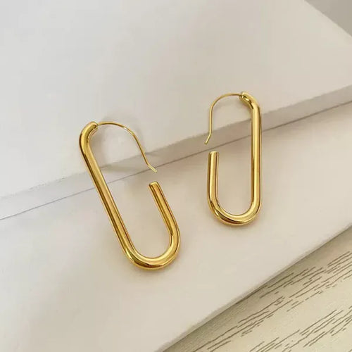 Shoperly ES-187 18k Gold Plated Stainless Steel Tarnish Free