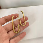 Shoperly ES-187 18k Gold Plated Stainless Steel Tarnish Free