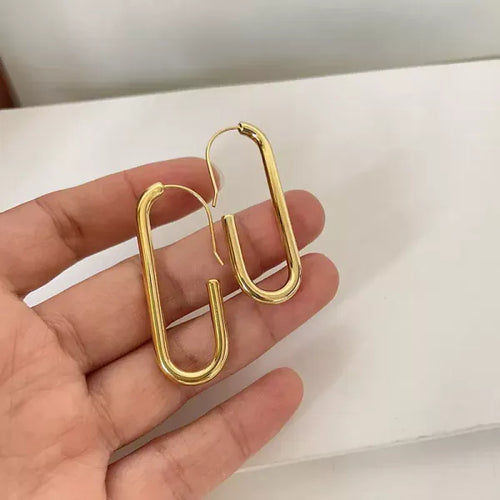 Shoperly ES-187 18k Gold Plated Stainless Steel Tarnish Free