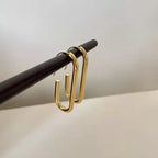 Shoperly ES-187 18k Gold Plated Stainless Steel Tarnish Free