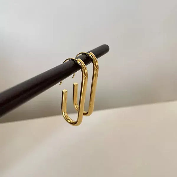 Shoperly ES-187 18k Gold Plated Stainless Steel Tarnish Free