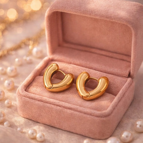 Shoperly ES-209 18k Gold Plated Stainless Steel Tarnish Free Waterproof Female Jewellery