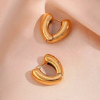 Shoperly ES-209 18k Gold Plated Stainless Steel Tarnish Free Waterproof Female Jewellery
