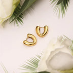 Shoperly ES-209 18k Gold Plated Stainless Steel Tarnish Free Waterproof Female Jewellery