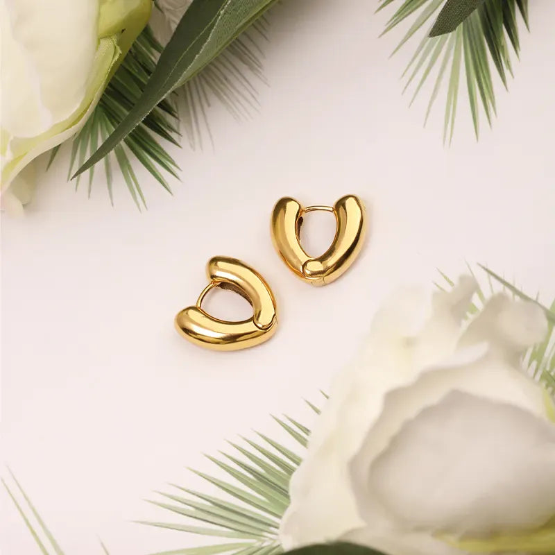 Shoperly ES-209 18k Gold Plated Stainless Steel Tarnish Free Waterproof Female Jewellery