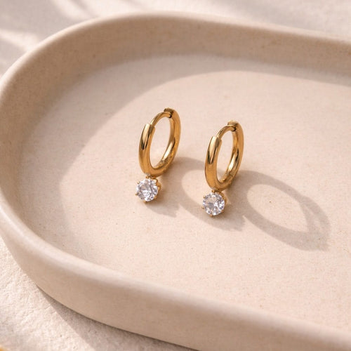 Shoperly ES-228 -18k Gold Plated Stainless Steel Tarnish Free Waterproof Female Jewellery