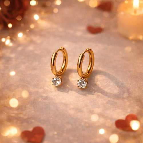 Shoperly ES-228 -18k Gold Plated Stainless Steel Tarnish Free Waterproof Female Jewellery