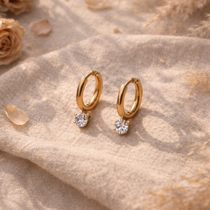 Shoperly ES-228 -18k Gold Plated Stainless Steel Tarnish Free Waterproof Female Jewellery