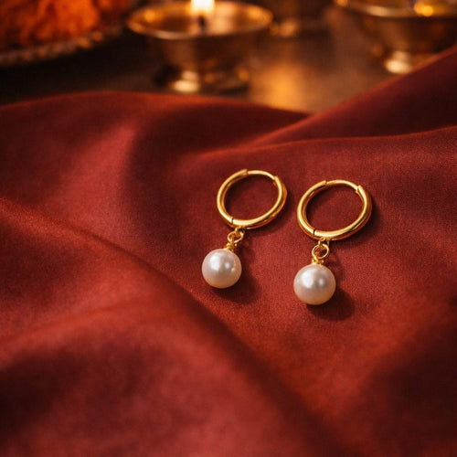 Shoperly ES-233 18k Gold Plated Stainless Steel Tarnish Free Waterproof Female Jewellery