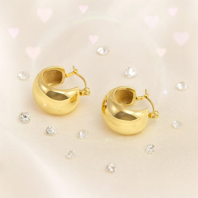 Shoperly ES-243-18k Gold Plated Stainless Steel Tarnish Free Waterproof Female Jewellery