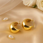 Shoperly ES-243-18k Gold Plated Stainless Steel Tarnish Free Waterproof Female Jewellery