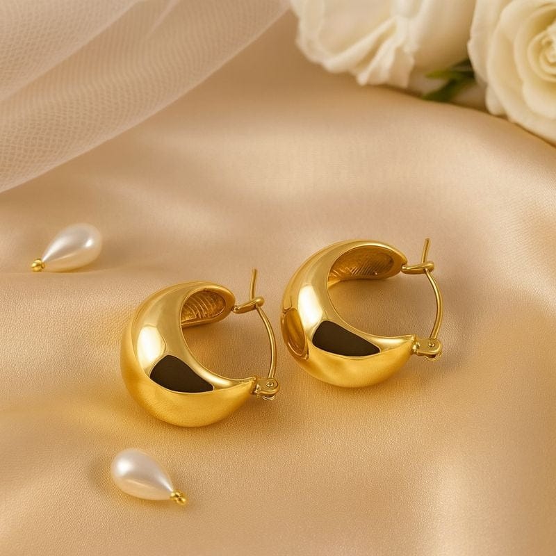 Shoperly ES-243-18k Gold Plated Stainless Steel Tarnish Free Waterproof Female Jewellery