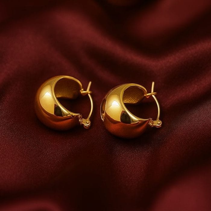 Shoperly ES-243-18k Gold Plated Stainless Steel Tarnish Free Waterproof Female Jewellery