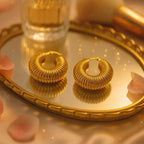 Shoperly ES-252 18k Gold Plated Stainless Steel Tarnish Free Waterproof Female Jewellery