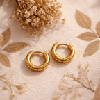 Shoperly ES-255 18k Gold Plated Stainless Steel Tarnish Free Waterproof Female Jewellery
