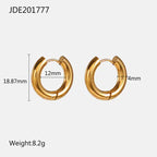 Shoperly ES-255 18k Gold Plated Stainless Steel Tarnish Free Waterproof Female Jewellery