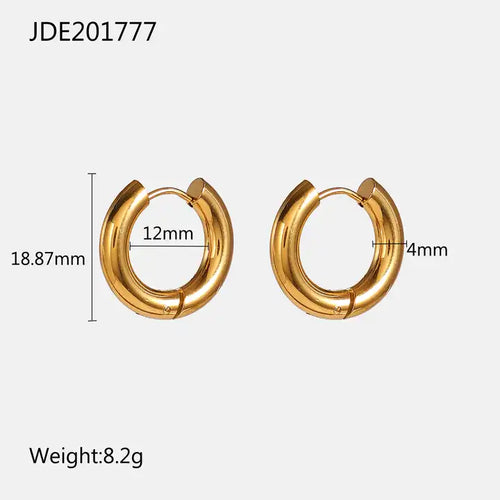Shoperly ES-255 18k Gold Plated Stainless Steel Tarnish Free Waterproof Female Jewellery