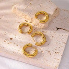 Shoperly ES-255 18k Gold Plated Stainless Steel Tarnish Free Waterproof Female Jewellery