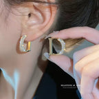 Shoperly ES-271 18k Gold Plated Stainless Steel Tarnish Free Waterproof Female Jewellery