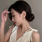 Shoperly ES-271 18k Gold Plated Stainless Steel Tarnish Free Waterproof Female Jewellery